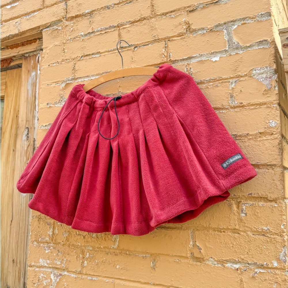 Columbia 1-of-1 Adjustable Upcycled Fleece Pleated Mini Skirt